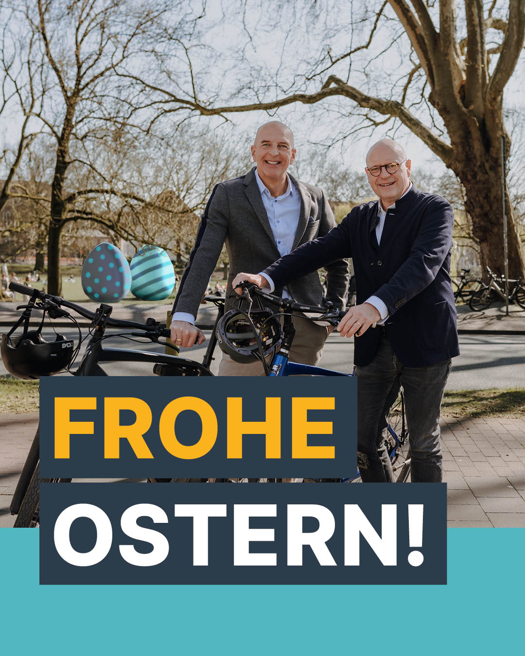 Oberbrgermeister-Kandidaten Georg Lunemann und Oberbrgermeister Markus Lewe