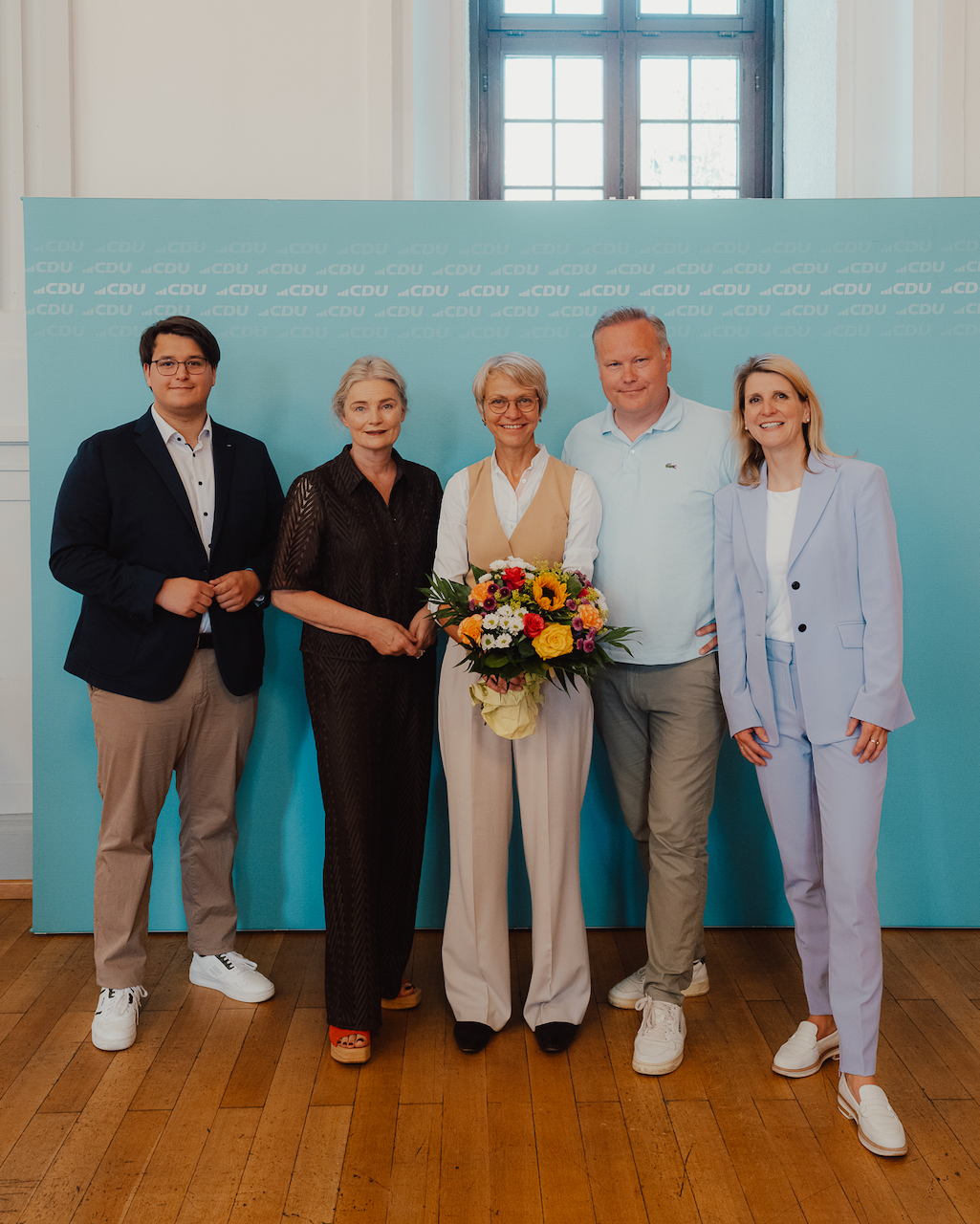(v. l.) J�rn Brinkmann, Angela St�hler, Dorothee Feller, Nils Schappler, Sabrina Martens