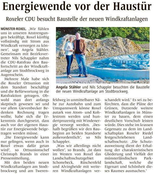 20.09.14 WN, Energiewende vor der Haustür 20.09.14 WN, Energiewende vor der Haustür