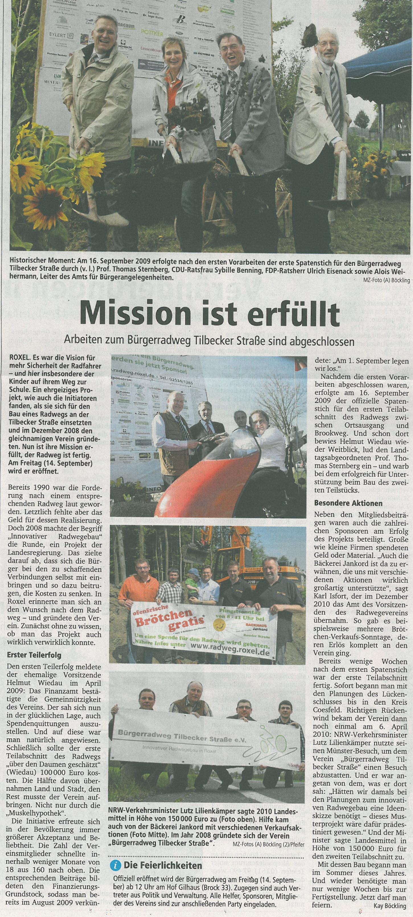 Mission ist erfüllt, 13.09.12 MZ Mission ist erfüllt, 13.09.12 MZ