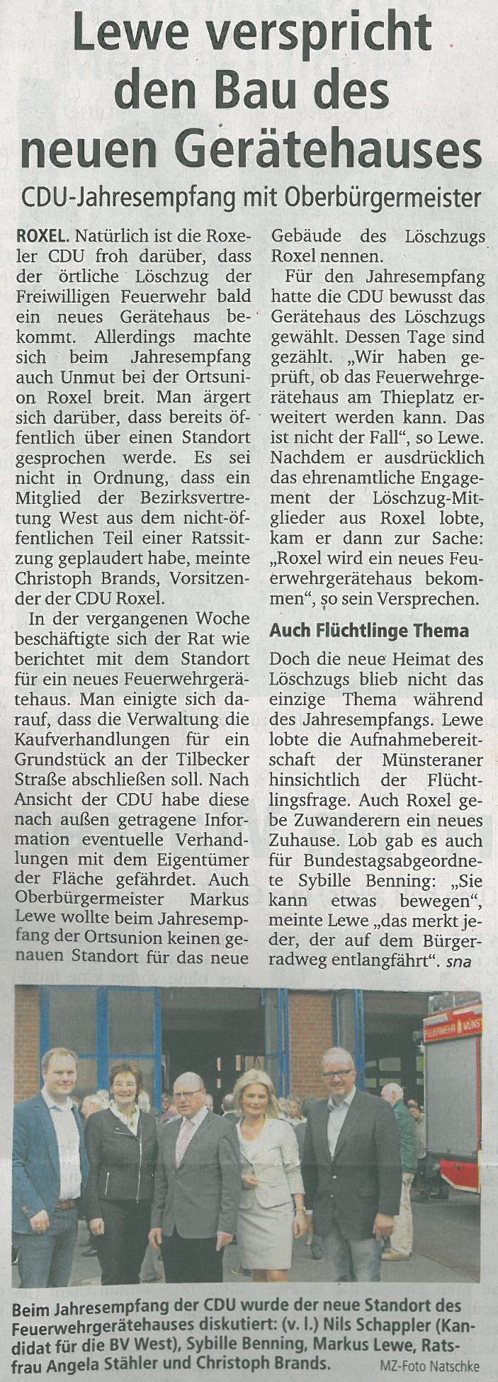 09.04.14 MZ, Lewe verspricht den Bau des neuen Gerätehauses 09.04.14 MZ, Lewe verspricht den Bau des neuen Gerätehauses